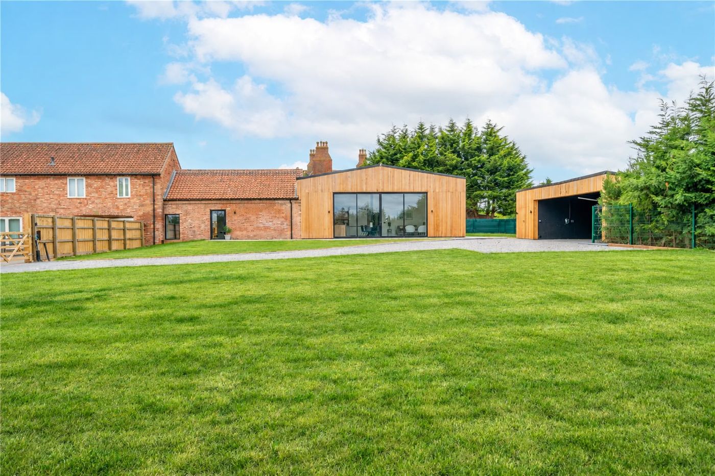 Brefnie Stables barn conversion and lawn